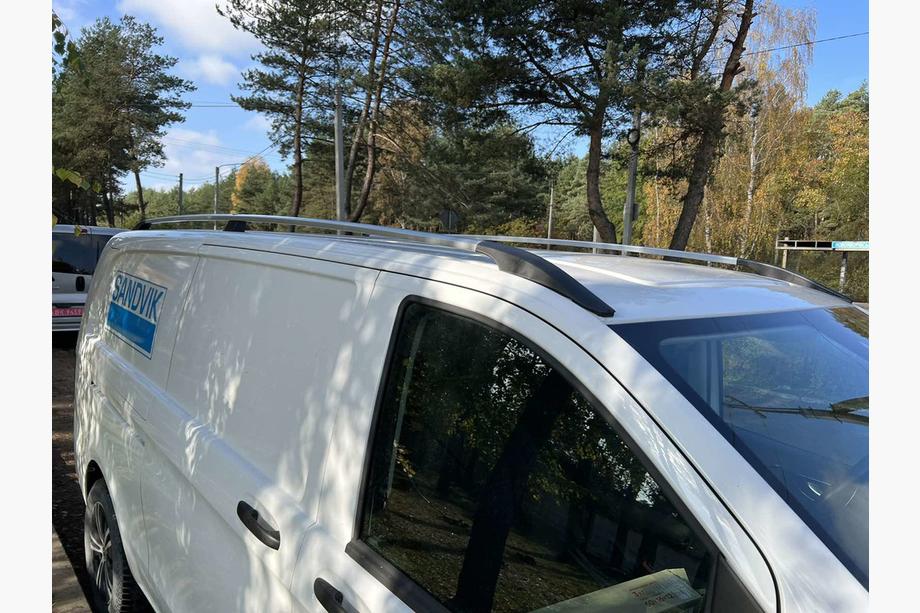 Mercedes Vito/V-class W447 2014- рр. Рейлінги Хром DDU (пласт. ніжки) Довга база (EXTRALONG) Фото 2