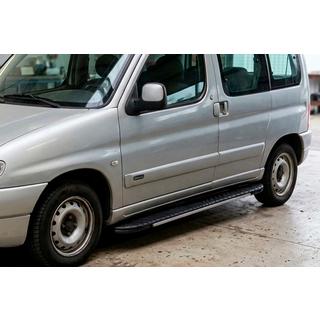 Бокові пороги Bosphorus Grey (2 шт., алюміній) Peugeot Partner 1996-2008 рр. фото 1