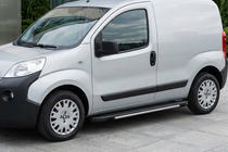 Fiat Fiorino/Qubo 2008-2024 рр. Бокові пороги Bosphorus Grey (2 шт., алюміній) фото 1