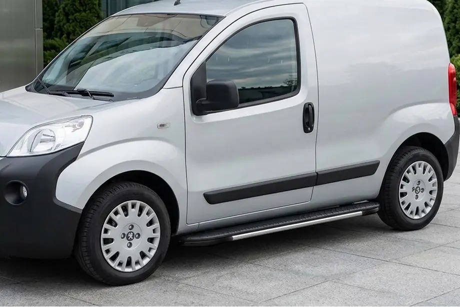 Peugeot Bipper 2008-2017 рр. Бокові пороги Bosphorus Grey (2 шт., алюміній) Image