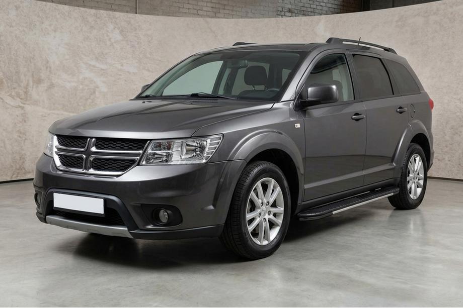 Dodge Journey 2008-2020 рр. Бокові пороги Bosphorus Grey (2 шт., алюміній) Image