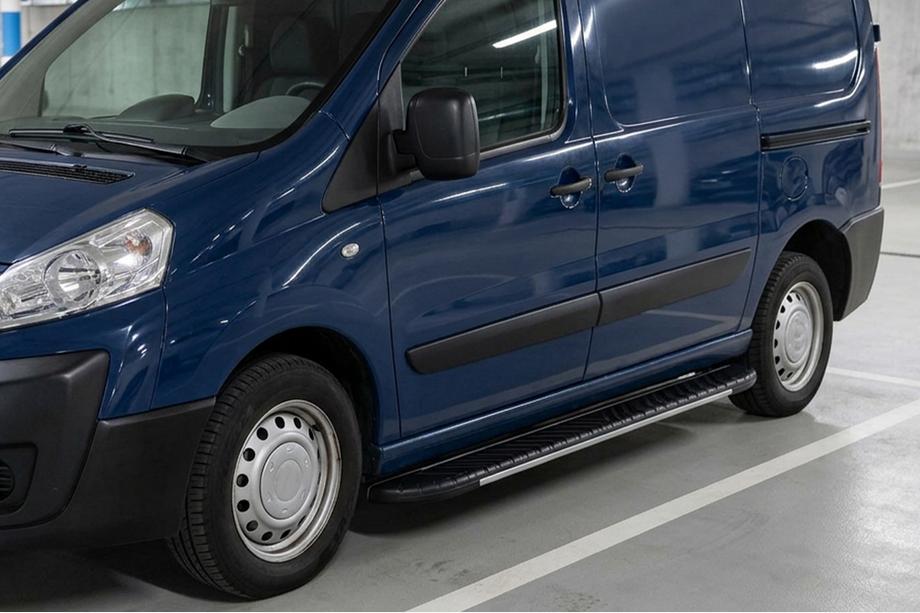 Citroen Jumpy 2007-2017 рр. Бокові пороги Bosphorus Grey(2 шт., алюміній) Image