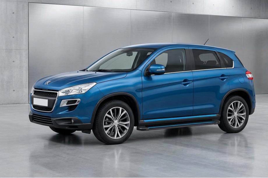 Peugeot 4008 2012-2017 рр. Бокові пороги Maya Blue (2 шт., алюміній) Фото 1