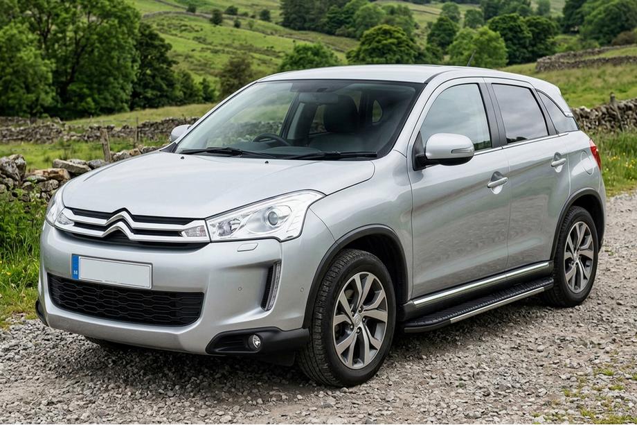 Citroen C-4 Aircross 2012-2017 рр. Бокові пороги Bosphorus Grey (2 шт., алюміній) Image
