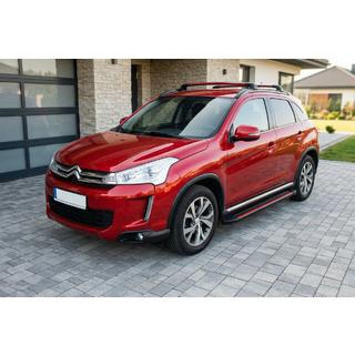 Бокові пороги Maya Red (2 шт., алюміній) Citroen C-4 Aircross 2012-2017 рр. фото 1