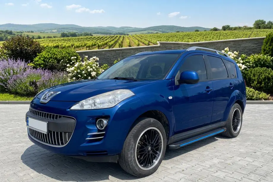 Peugeot 4007 2007-2013 рр. Бокові пороги Maya Blue (2 шт., алюміній) Фото 1
