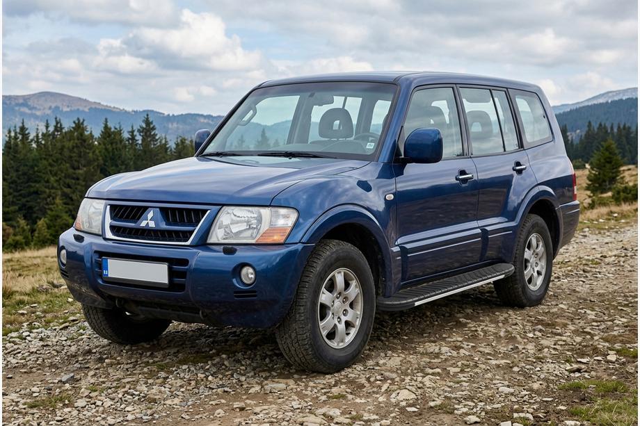Mitsubishi Pajero Wagon III 1999-2006 рр. Бокові пороги Bosphorus Grey (2 шт., алюміній) Фото 1