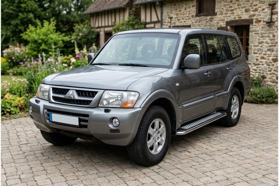 Mitsubishi Pajero Wagon III 1999-2006 рр. Бокові пороги Maydos V2 (2 шт., алюміній ↗ нерж) Фото 1