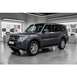 Бокові пороги Bosphorus Grey (2 шт., алюміній) Mitsubishi Pajero Wagon IV 2006-2021 рр. фото 1