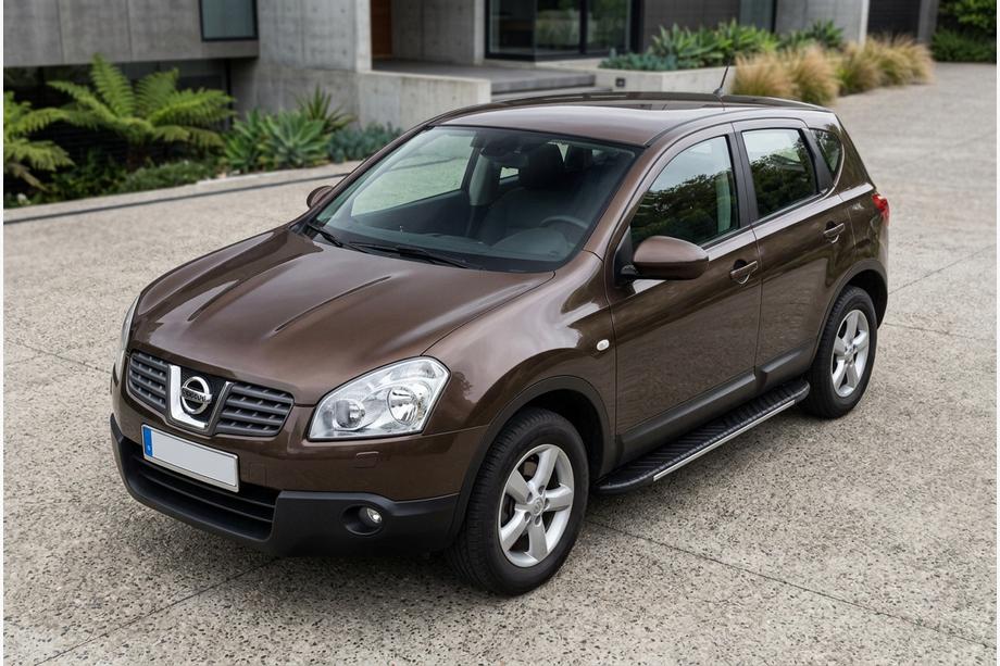 Nissan Qashqai 2007-2010 рр. Бокові пороги Bosphorus Grey (2 шт., алюміній) Фото 1