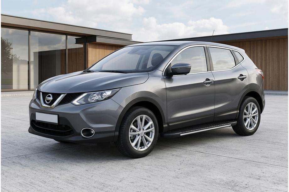 Nissan Qashqai 2014-2021 рр. Бокові пороги Bosphorus Grey (2 шт., Алюміній) Фото 1