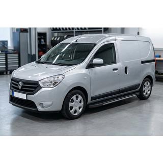 Бокові пороги Bosphorus Grey (2 шт., алюміній) Dacia Dokker 2013-2022 рр. фото 1