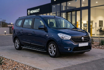 Dacia Lodgy 2012-2022 рр. Бокові пороги Bosphorus Grey (2 шт., алюміній) фото 1