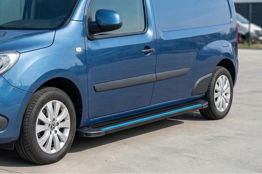 Mercedes Citan 2013-2021 рр. Бокові пороги Maya Blue (2 шт., алюміній) Фото 1