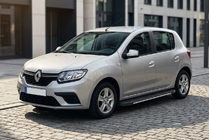 Dacia Sandero 2013-2020 рр. Бокові пороги Bosphorus Grey (2 шт., алюміній) фото 1