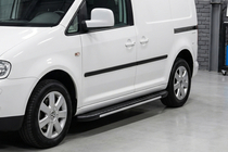 Volkswagen Caddy 2010-2015 рр. Бокові пороги Bosphorus Grey (2 шт., алюміній) фото 1