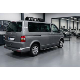 Бокові пороги Bosphorus Grey (2 шт., алюміній) Volkswagen T5 Caravelle 2004-2010 рр. фото 1