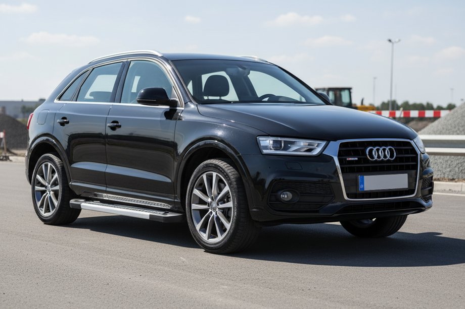 Audi Q3 2011-2019 рр. Бокові пороги New Vision Grey (2 шт., алюміній) Фото 1