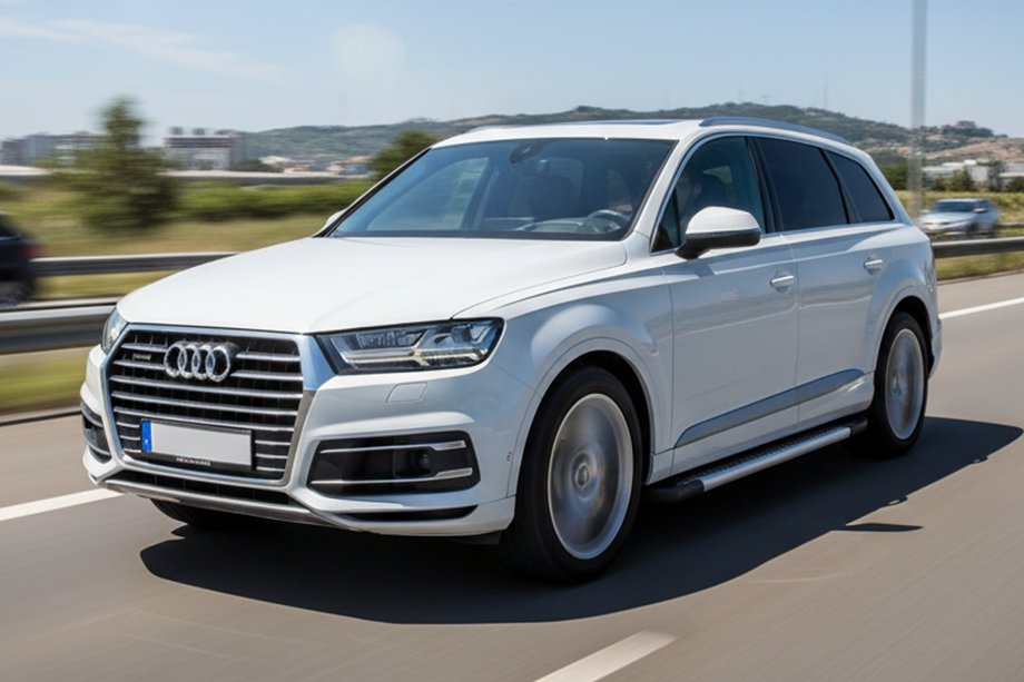 Audi Q7 2015-2026 рр. Бокові пороги New Vision Grey (2 шт., алюміній) Фото 1