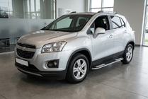 Chevrolet Trax 2012-2023 рр. Бокові пороги Tayga V2 (2 шт., алюміній) фото 1