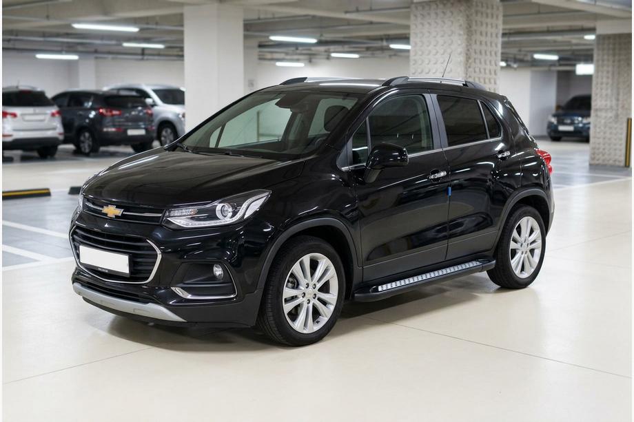 Chevrolet Trax 2012-2023 рр. Бокові пороги New Vision Black (2 шт., алюміній) Image