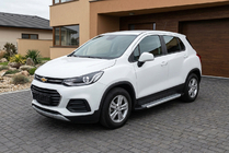 Chevrolet Trax 2012-2023 рр. Бокові пороги New Vision Grey (2 шт., алюміній) фото 1