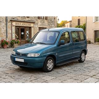 Бокові пороги Tayga Black (2 шт., алюміній) Citroen Berlingo 1996-2008 рр. фото 1