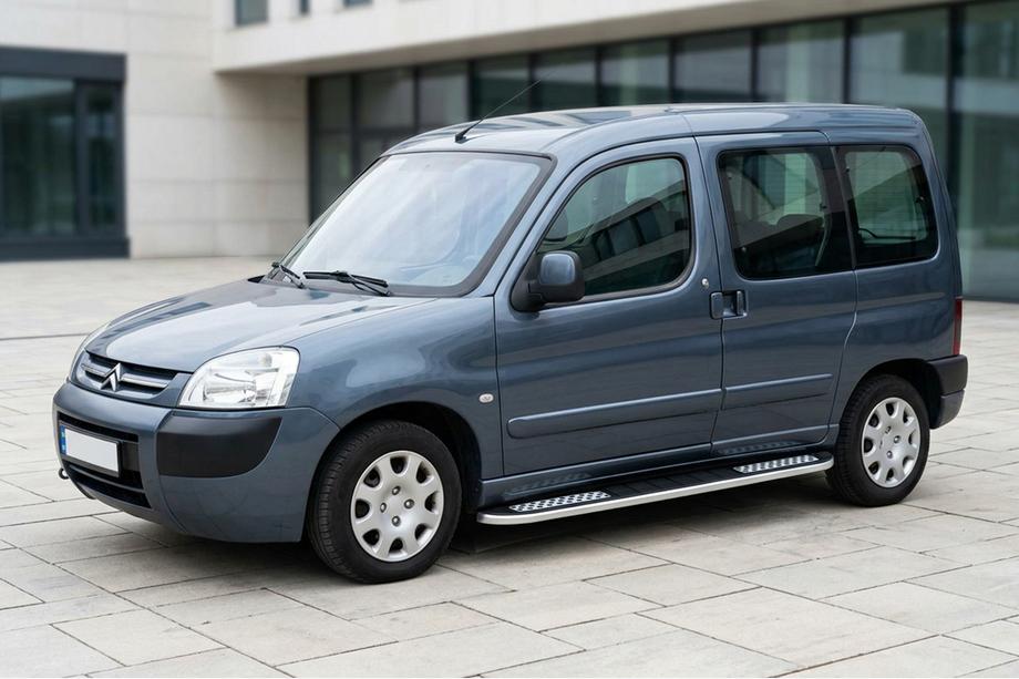 Citroen Berlingo 1996-2008 рр. Бокові пороги Tayga V2 (2 шт., алюміній) Image
