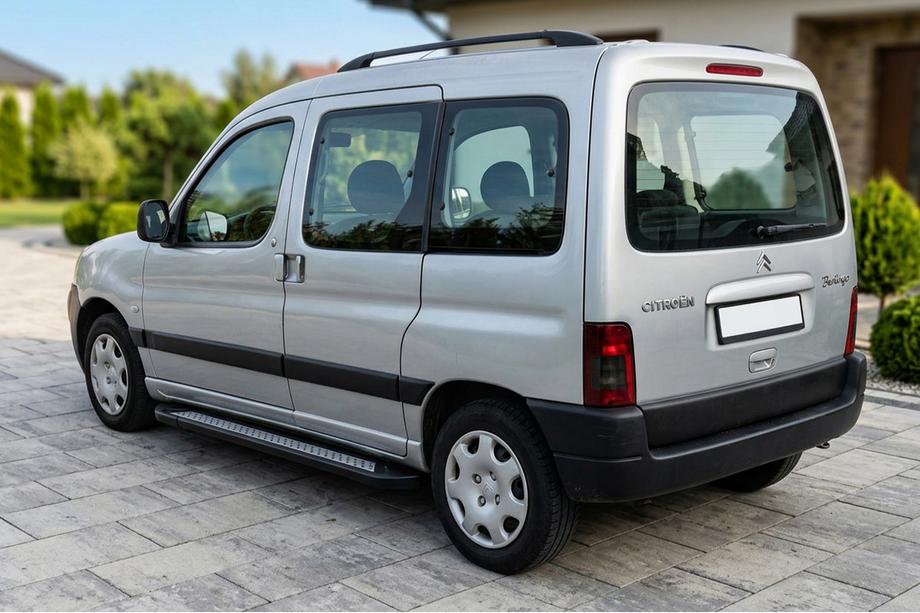 Citroen Berlingo 1996-2008 рр. Бокові пороги New Vision Black (2 шт., алюміній) Фото 1