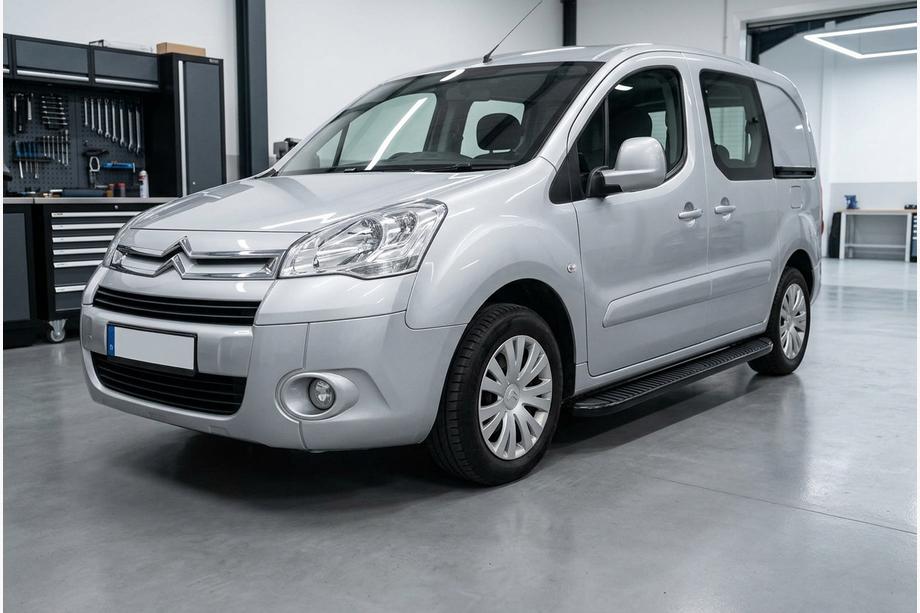 Citroen Berlingo 2008-2018 рр. Бокові пороги Tayga Black (2 шт., алюміній) Image