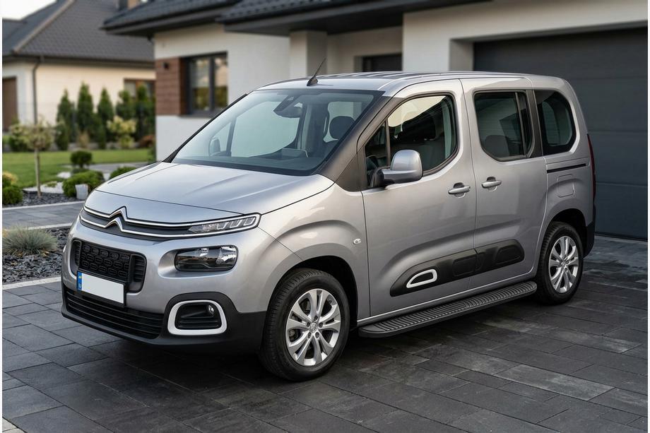 Citroen Berlingo/Multispace 2018- рр. Бокові пороги Tayga Black (2 шт., алюміній) Image