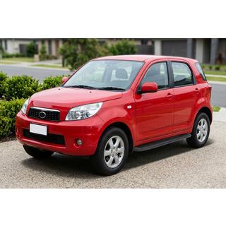 Бокові пороги Tayga Black (2 шт., алюміній) Daihatsu Terios 2006-2017 рр. фото 1