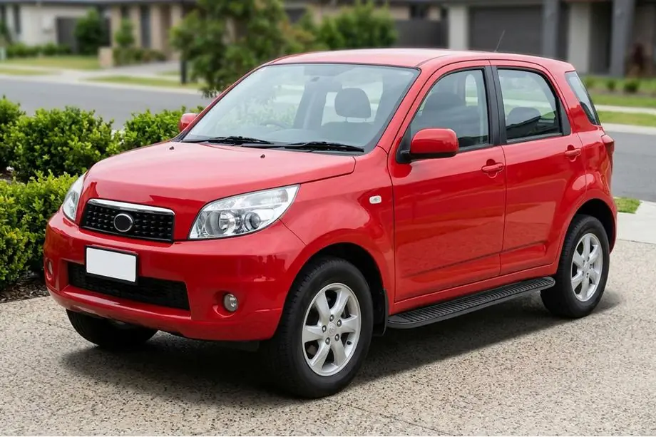 Daihatsu Terios 2006-2017 рр. Бокові пороги Tayga Black (2 шт., алюміній) Image