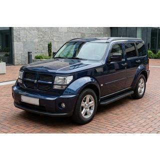 Бокові пороги Tayga Black (2 шт., алюміній) Dodge Nitro 2006-2011 рр. фото 1