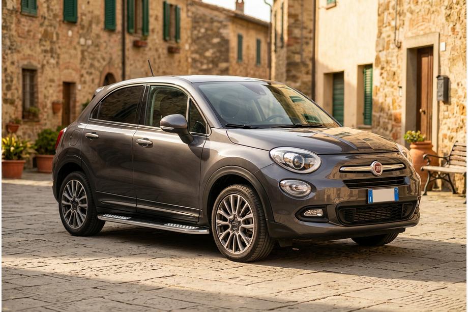 Fiat 500X 2014-2024 рр. Бокові пороги Tayga V2 (2 шт., алюміній) Image