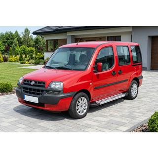 Бокові пороги New Vision Grey (2 шт., алюміній) Fiat Doblo I 2001-2005 рр. фото 1