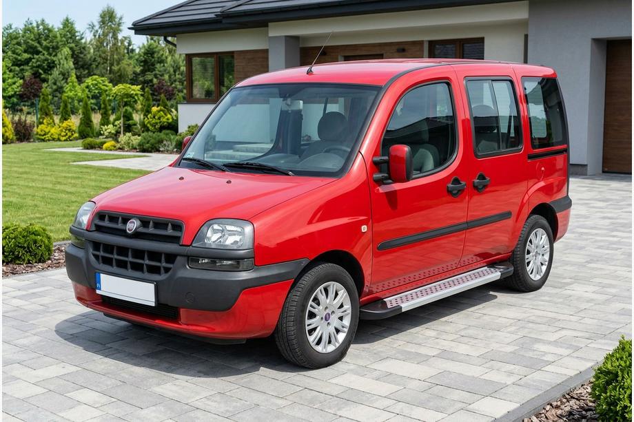 Fiat Doblo I 2001-2005 рр. Бокові пороги New Vision Grey (2 шт., алюміній) Фото 1