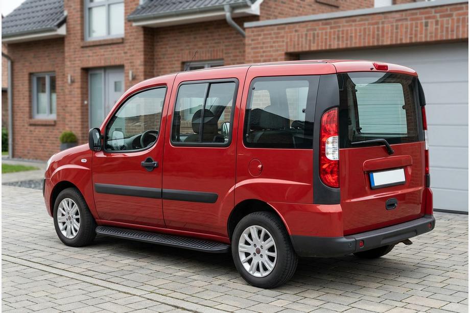 Fiat Doblo I 2005-2010 рр. Бокові пороги Tayga Black (2 шт., алюміній) Фото 1
