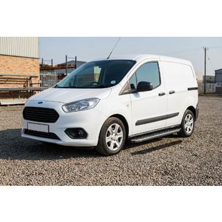 Бокові пороги BlackLine (2 шт., алюміній) Ford Courier 2014-2023 рр. фото 1