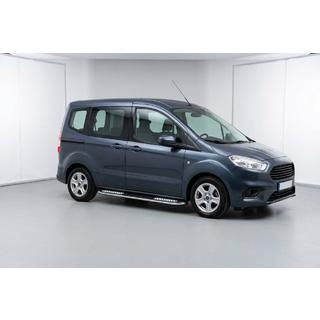 Бокові пороги Tayga V2 (2 шт., алюміній) Ford Courier 2014-2023 рр. фото 1