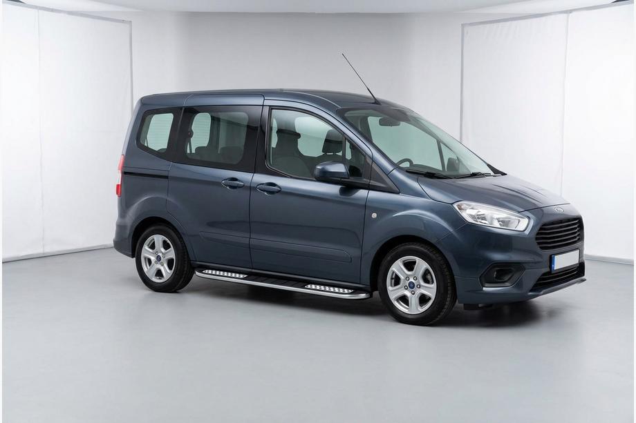Ford Courier 2014-2023 рр. Бокові пороги Tayga V2 (2 шт., алюміній) Image