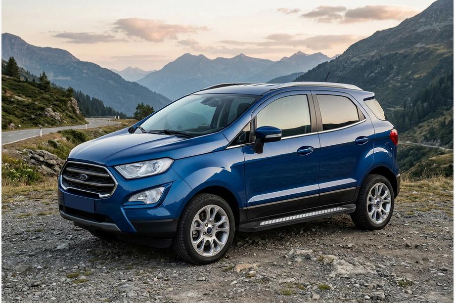 Ford Ecosport 2013-2022 рр. Бокові пороги New Vision Black (2 шт., алюміній) Фото 1