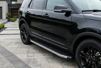 Ford Explorer 2011-2019 рр. Бокові пороги BlackLine (2 шт., алюміній) фото 1