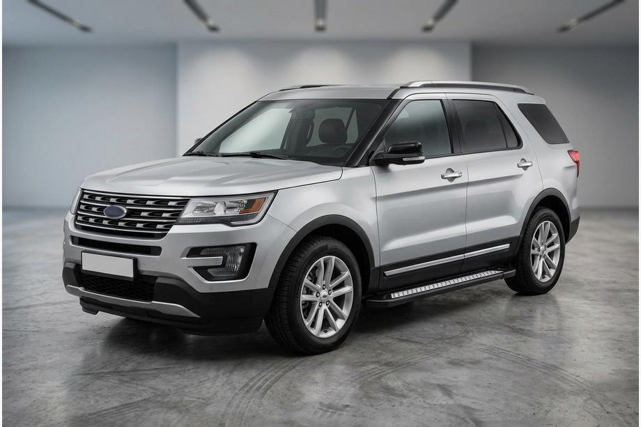 Ford Explorer 2011-2019 рр. Бокові пороги New Vision Black (2 шт., алюміній) Image