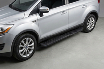 Ford Kuga 2008-2013 рр. Бокові пороги Tayga Black (2 шт., алюміній) фото 1