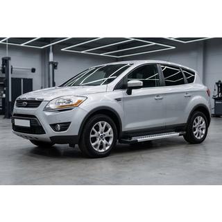 Бокові пороги New Vision Grey (2 шт., алюміній) Ford Kuga 2008-2013 рр. фото 1