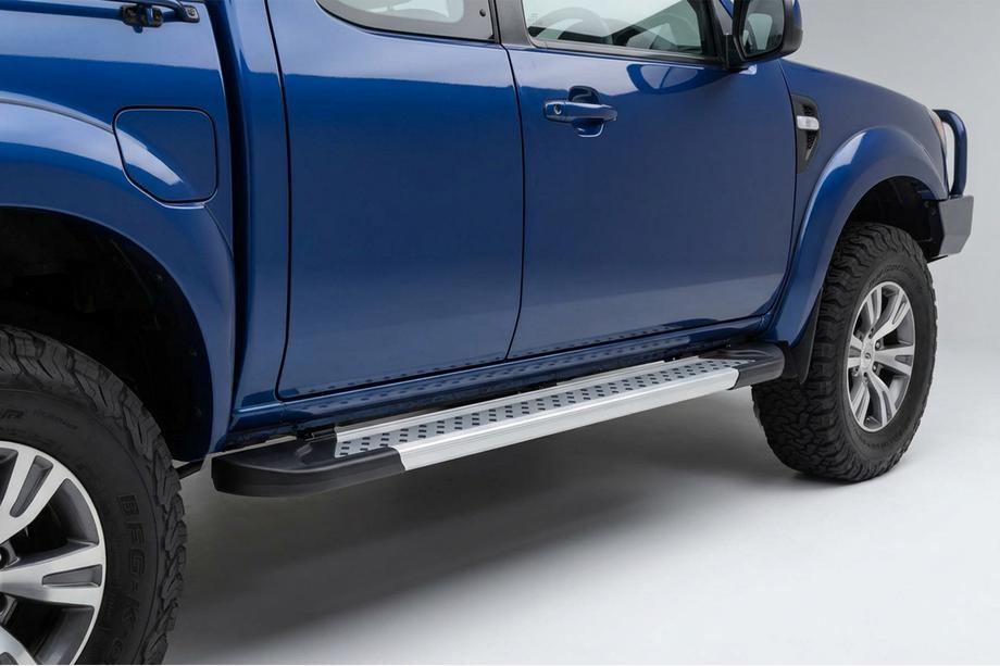 Ford Ranger 2007-2011 рр. Бокові пороги New Vision Grey (2 шт., алюміній) Фото 1