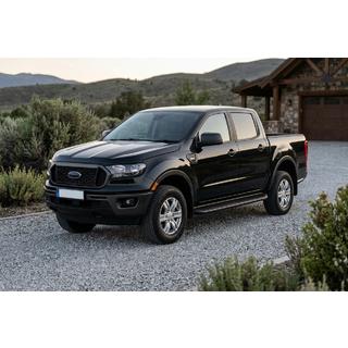 Бокові пороги Tayga Black (2 шт., алюміній) Ford Ranger 2011-2022 рр. фото 1