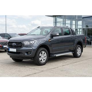 Бокові пороги New Vision Grey (2 шт., алюміній) Ford Ranger 2011-2022 рр. фото 1