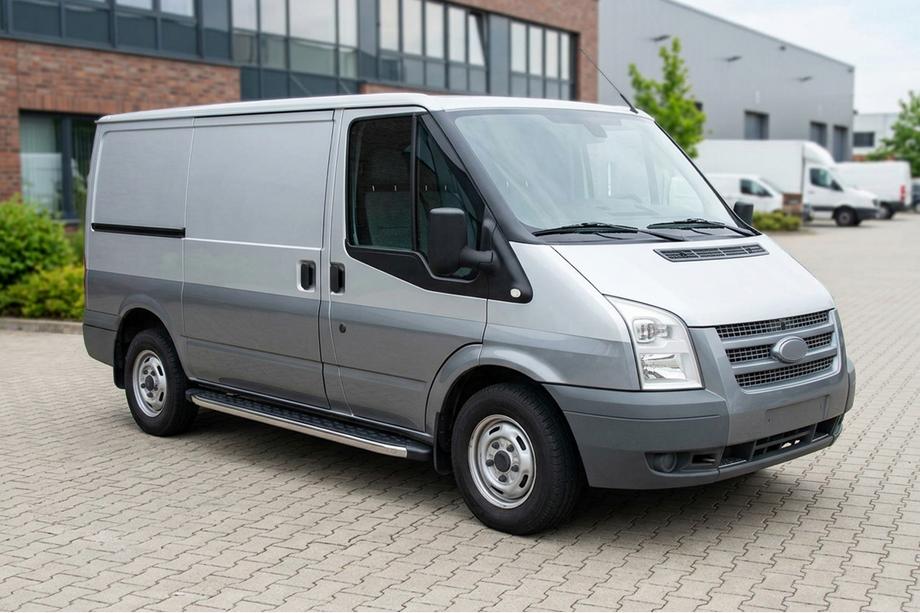 Ford Transit 2000-2014 рр. Бокові пороги BlackLine (2 шт., алюміній) Image